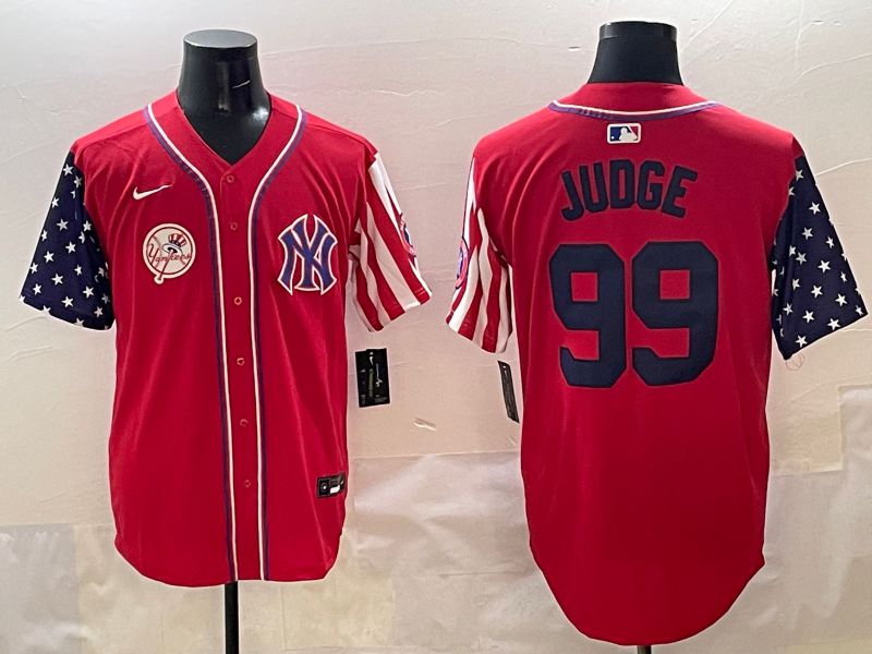 Men New York Yankees #99 Judge Red a generation of national flags Jointly Name 2025 Nike MLB Jersey style 9